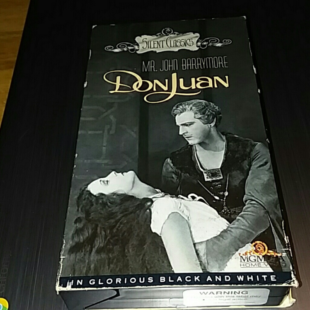Mr. JOHN BARRYMORE DONJUAN MOVIE VHS TAPE